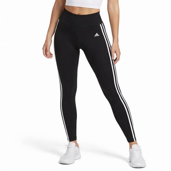 adidas Pants - Adidas Climalite Leggings Womens XL Black White Three Stripe Athletic